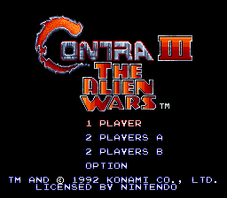 Contra III [Plastic Back] back cover for Super Nintendo